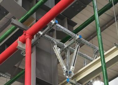 宣化该抗震支架的整体式支吊架结构协调性好